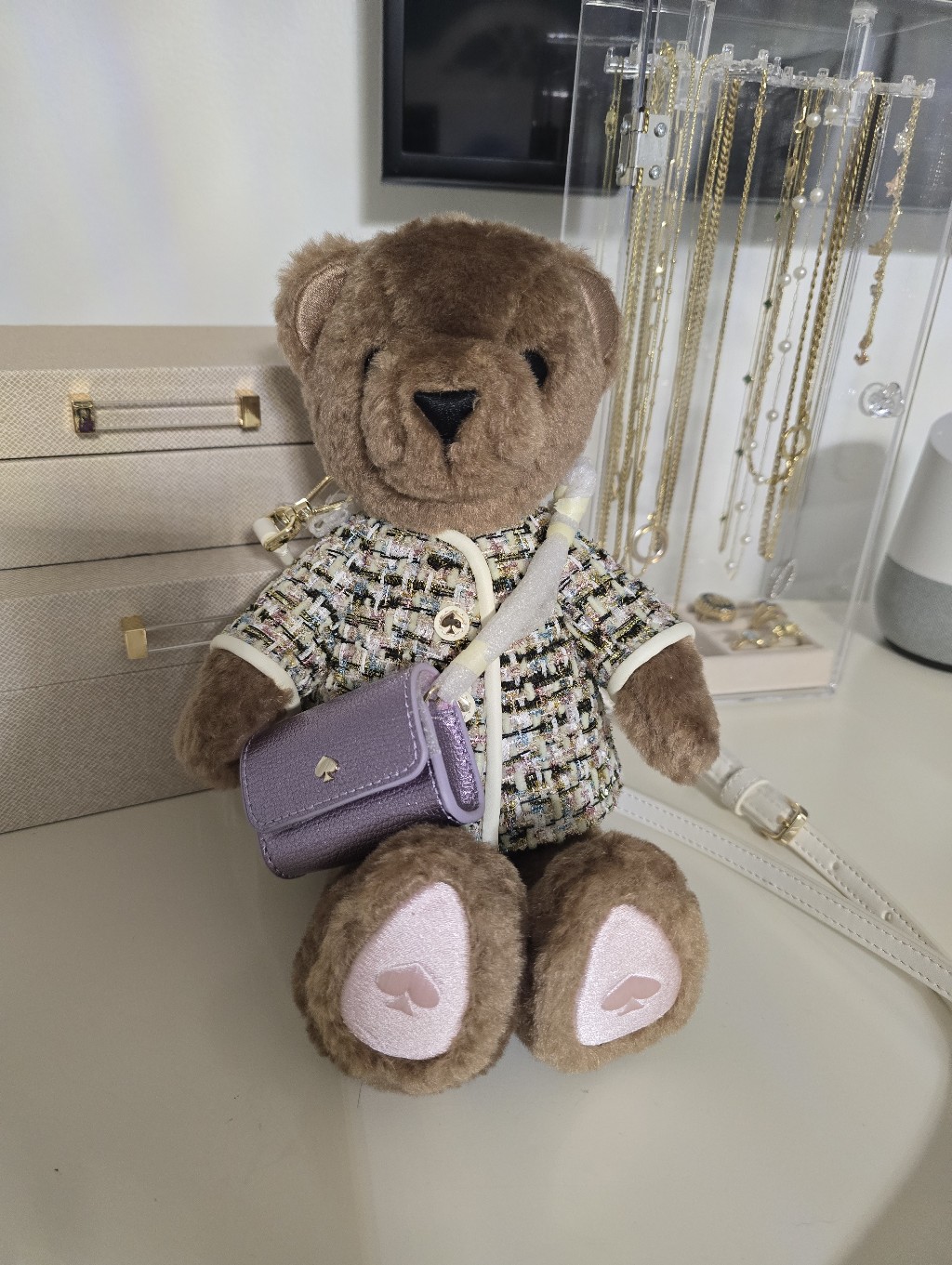 Kate Spade Bear Lilac Mini Crossbody Bag